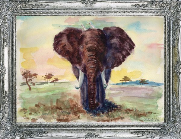 アフリカ象（painted on Jun.26,2022）