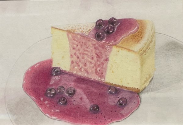 チーズケーキ　ベリーソースがけ（辻本舞）
