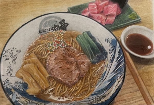 本まぐろそば＆こぼれ升まぐろ（小松利昌）