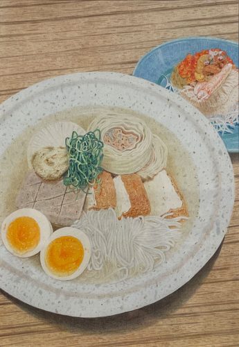 おでんの盛り合わせと毛蟹絢爛盛り（辻本舞）